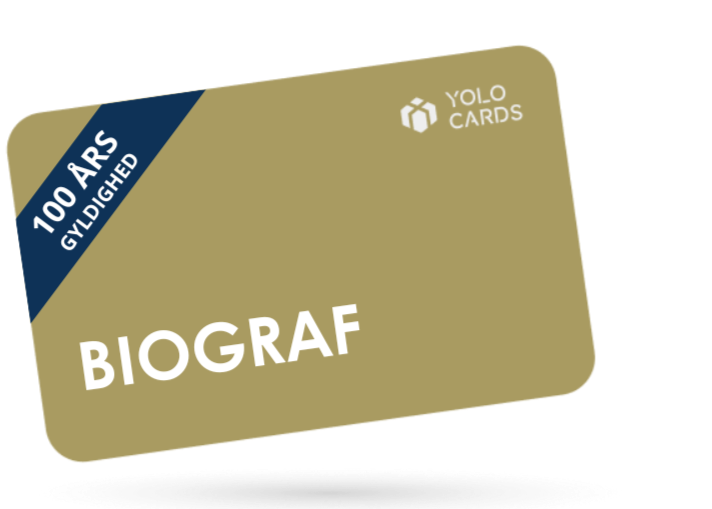 Gyldent YOLO-kort - Biograf Gavekort