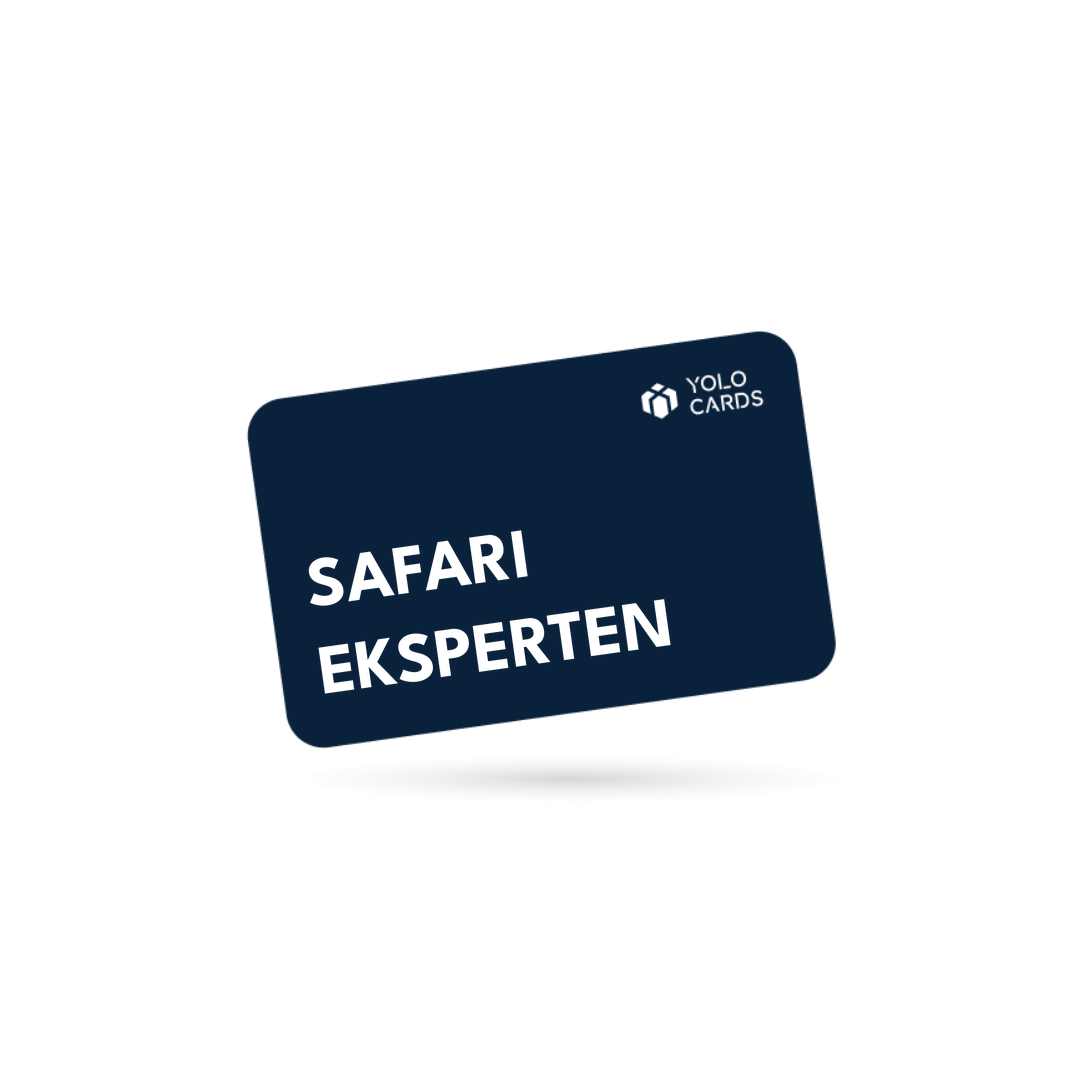 Safari Eksperten gavekort – YOLO Cards