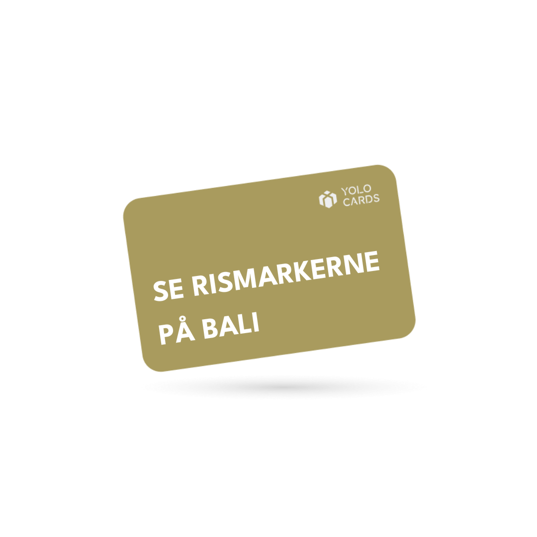 YOLO-gavekort – Se rismarkerne på Bali